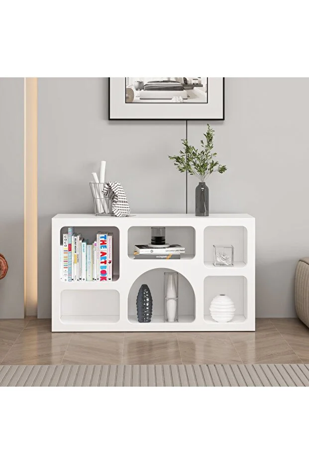 Bohem Kitaplık 90 Cm Mebran - Beyaz